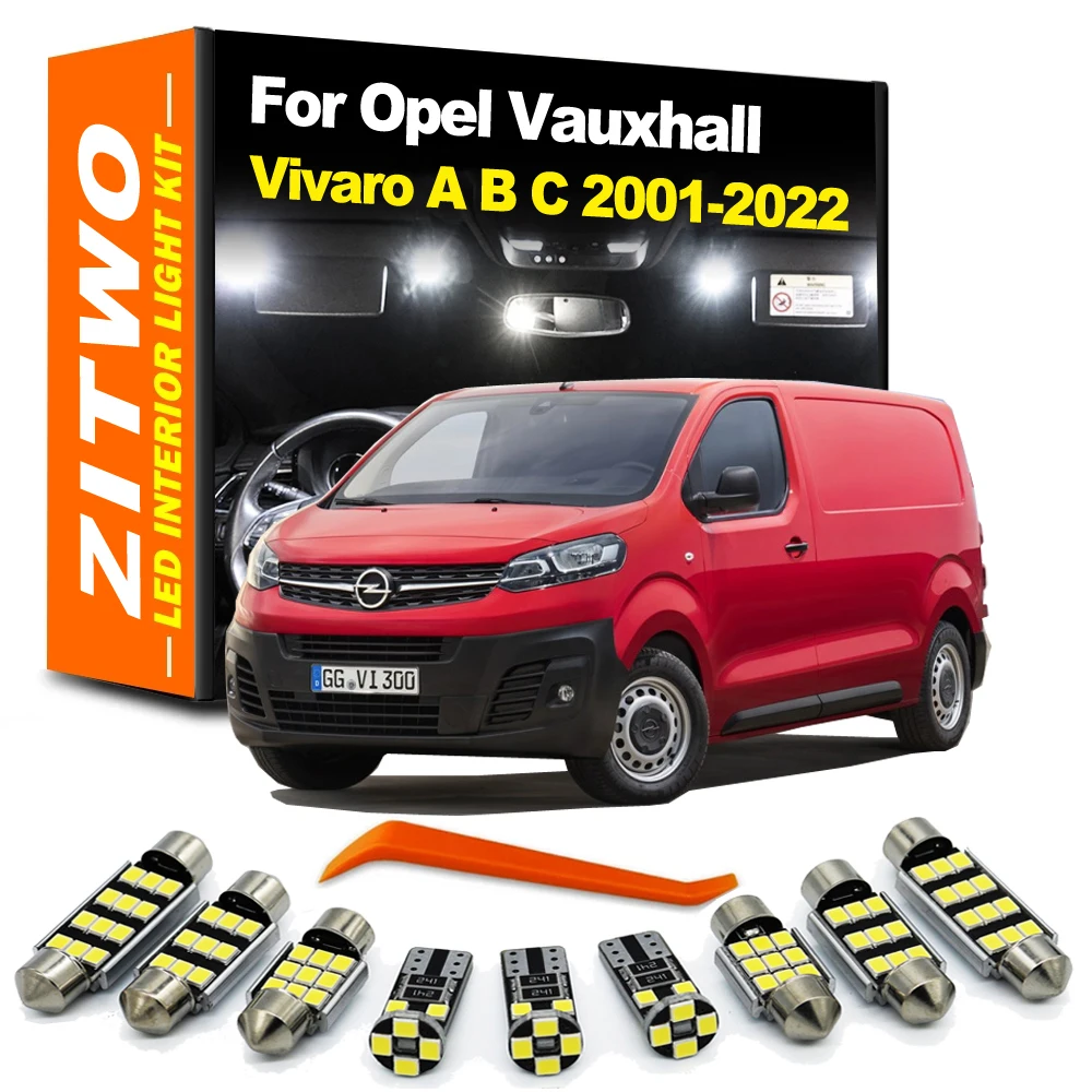 

Комплект светодиодного освещения для чтения в салоне для Opel Vauxhall Vivaro A B C 2001- 2016 2017 2018 2019 2020 2021 CAN BUS без ошибок