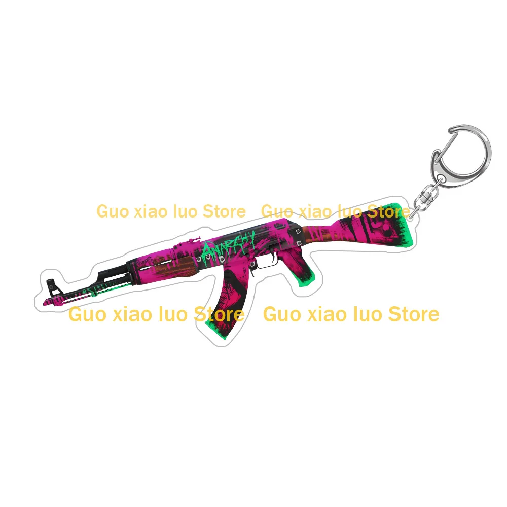 Фото Брелок-подвеска для сумки Counter-Strike 2: скины AK-47 (Bloodsport, Wild Lotus, Ice Coaled, Asiimov, Fire Serpent, Hydroponic) из акрила. Игрушка. №5