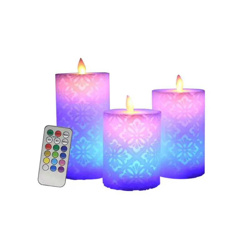 

L69A Led Candle Dancing Flame Led Light Wax Pillow Candle for Wedding Christmas