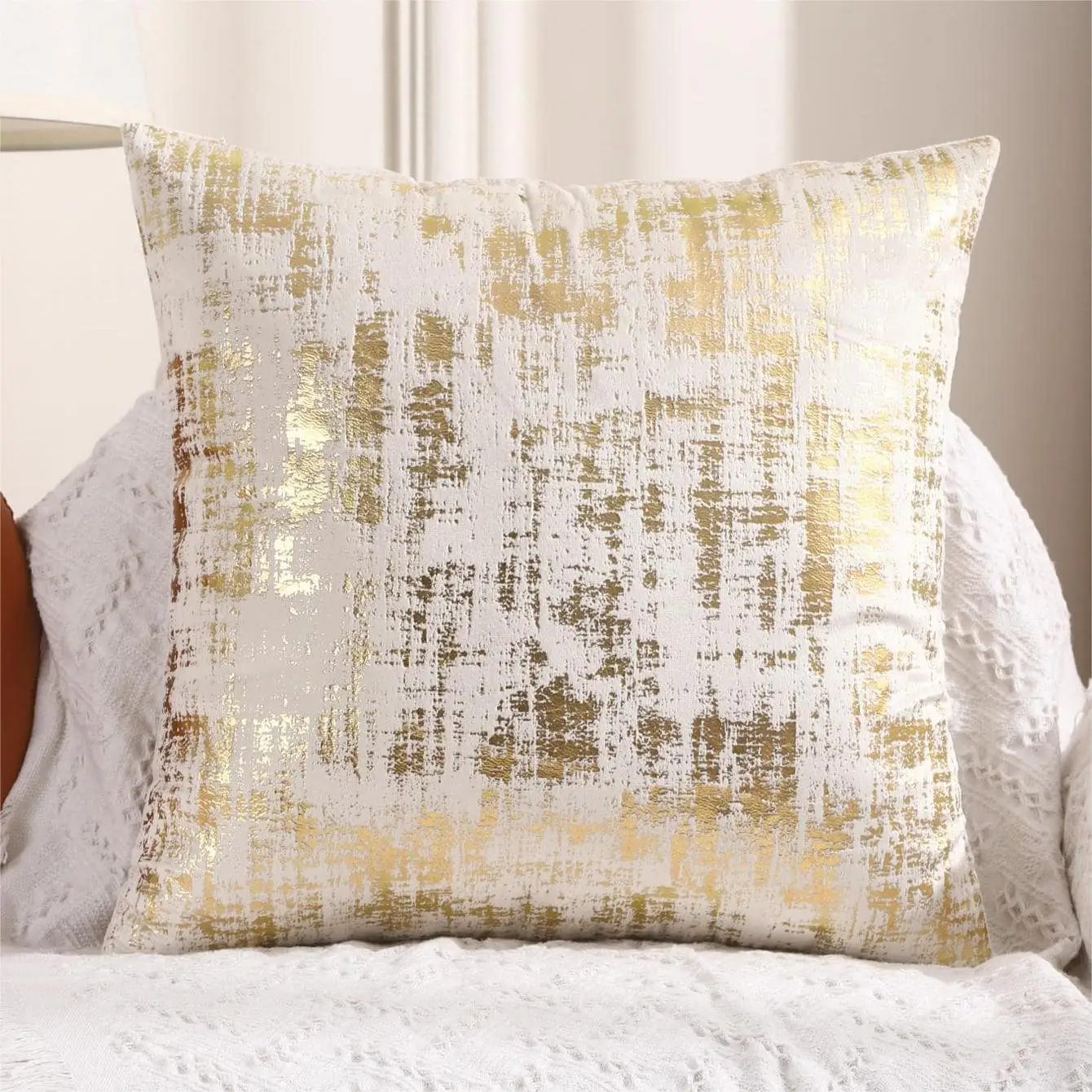 

Золотой бархатный чехол для подушки