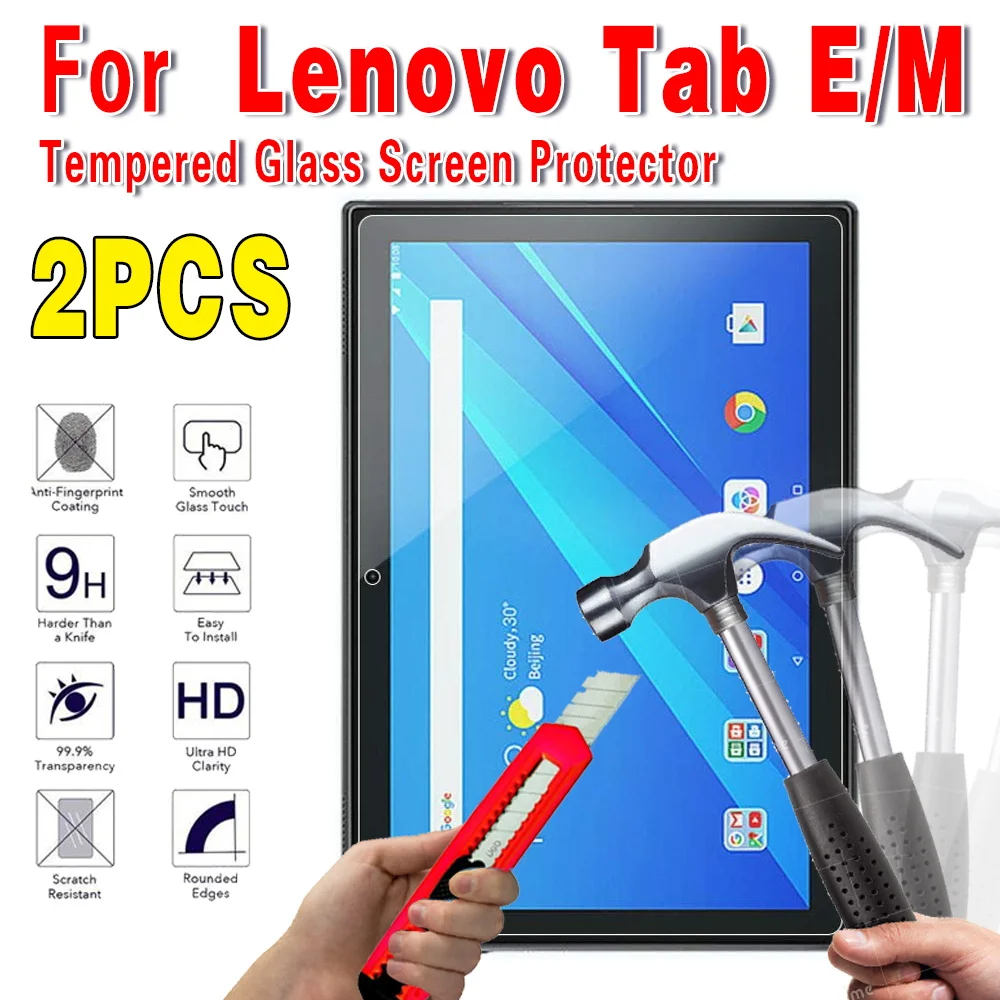 2 шт. закаленное стекло для Lenovo Tab E7 E10 M7 M8 M10 TB-X605F/M10 FHD PLUS 10 3 Дюймов Полное покрытие