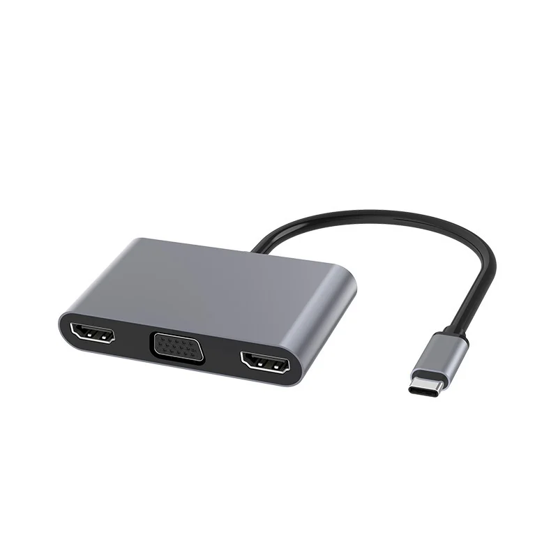 5 в 1 USB C HUBto Dual HDMI 4K VGA PD зарядка 3 конвертер Type док-станция Тип адаптер для MacBook