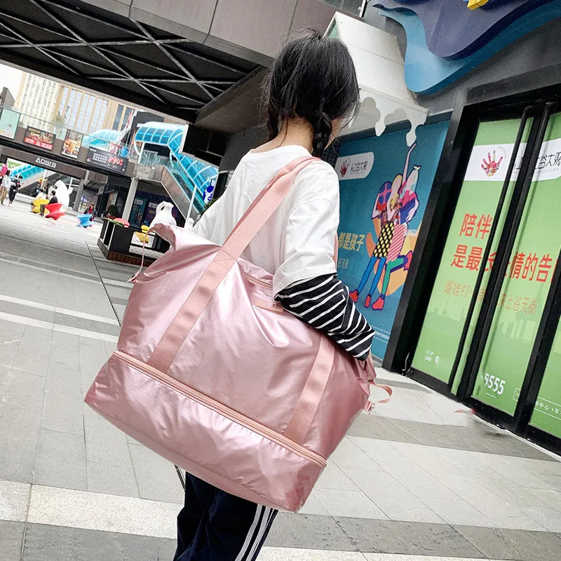 YILIAN Travel bag Female 2022 new portable large capacity lightweight travel bag male sports student duffel bag
