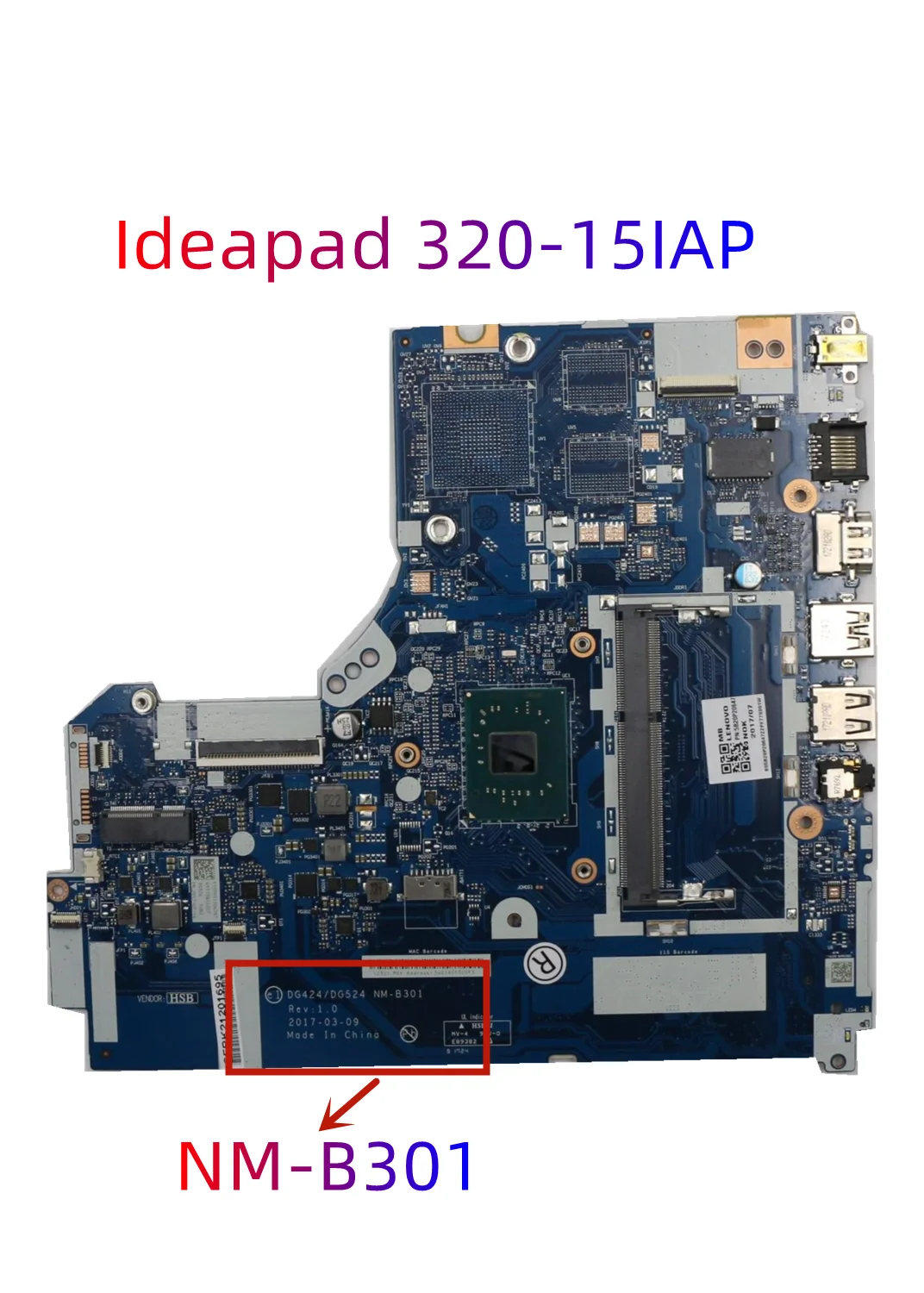 Материнская плата для ноутбука Lenovo 320-15IAP DG424 DG524 материнская процессора N4200 DDR3 100%