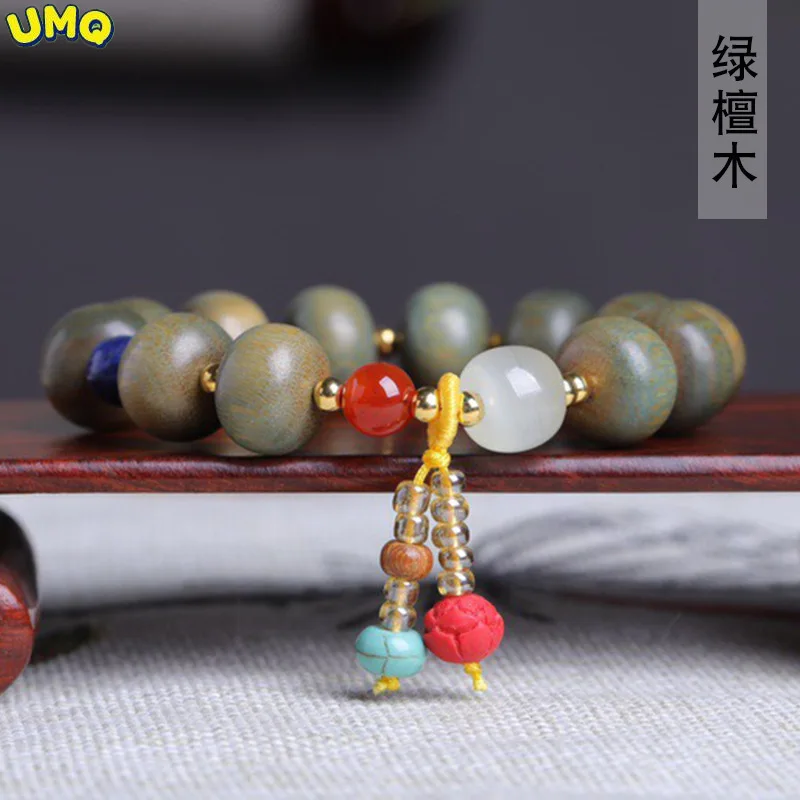 

Green Sandalwood Abacus Bead Diy Red Lotus Hand String 1.4 × 12 Male and Female Stationery Decorative Beads