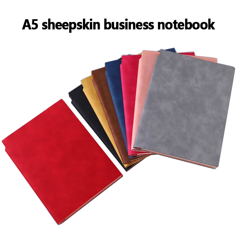 A5 Sheep Barpi Business Notepad Creative Soft Copy Notebook Imitation Leather Diary Work Study Planner Agenda Book With Pen Slot