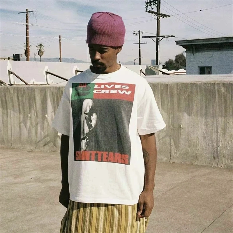 Винтажная рубашка с коротким рукавом ретро Топ в японском стиле принтом надписи