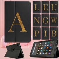 for fire hd 8 6th7th8thfire 75th7th9thhd105th7th9th folding tablet case dust proof 26 letters pattern stand cover