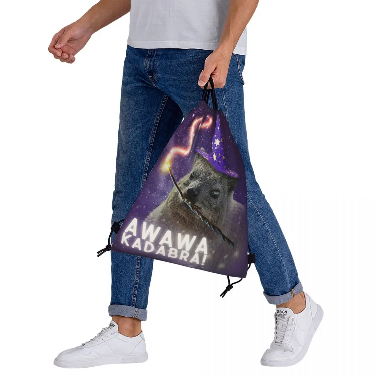 Рюкзаки AWAWA KADABRA Rock Hyrax Wizard, многофункциональные спортивные сумки с завязками и карманами, сумки для книг для мужчин, женщин, студентов (art.: 3920db37c8648) - 3920db37c8648