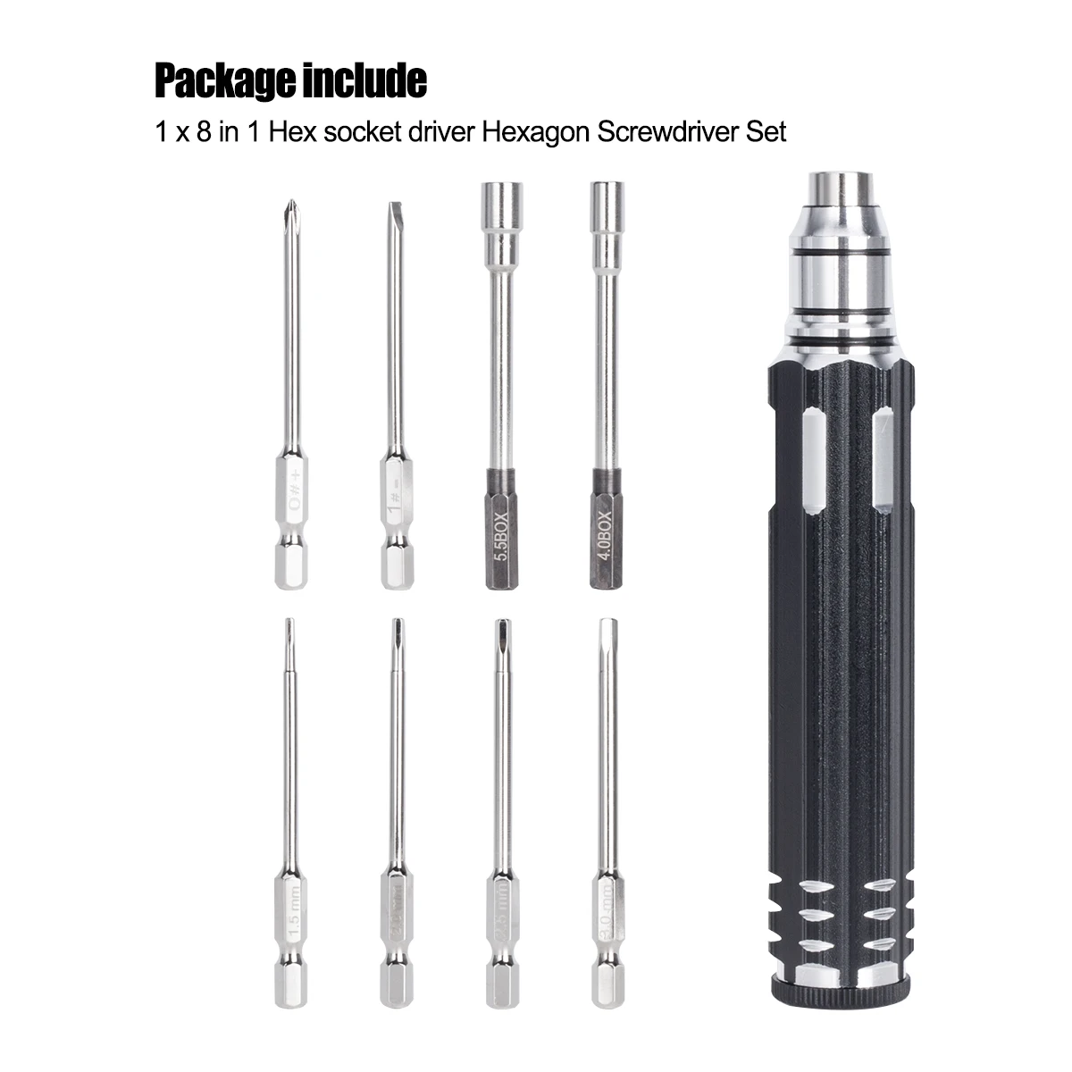 Стальной 8 в 1 многофункциональный набор отверток с торцевой отверткой для
