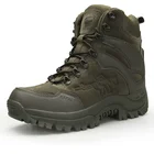 Ботинки мужские тактические из натуральной кожи, Военные боевые армейские ботинки армии США для охоты, треккинга, кемпинга, альпинизма, рабочая зимняя обувь