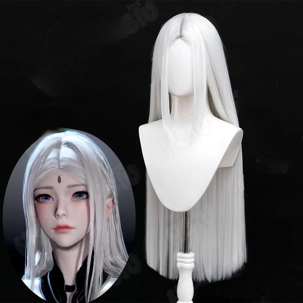 

Парик для косплея Ji Yingying из синтетического волокна, игровой парик Naraka Bladepoint, косплей 「 HSIU 」 белые длинные волосы + шапочка для парика