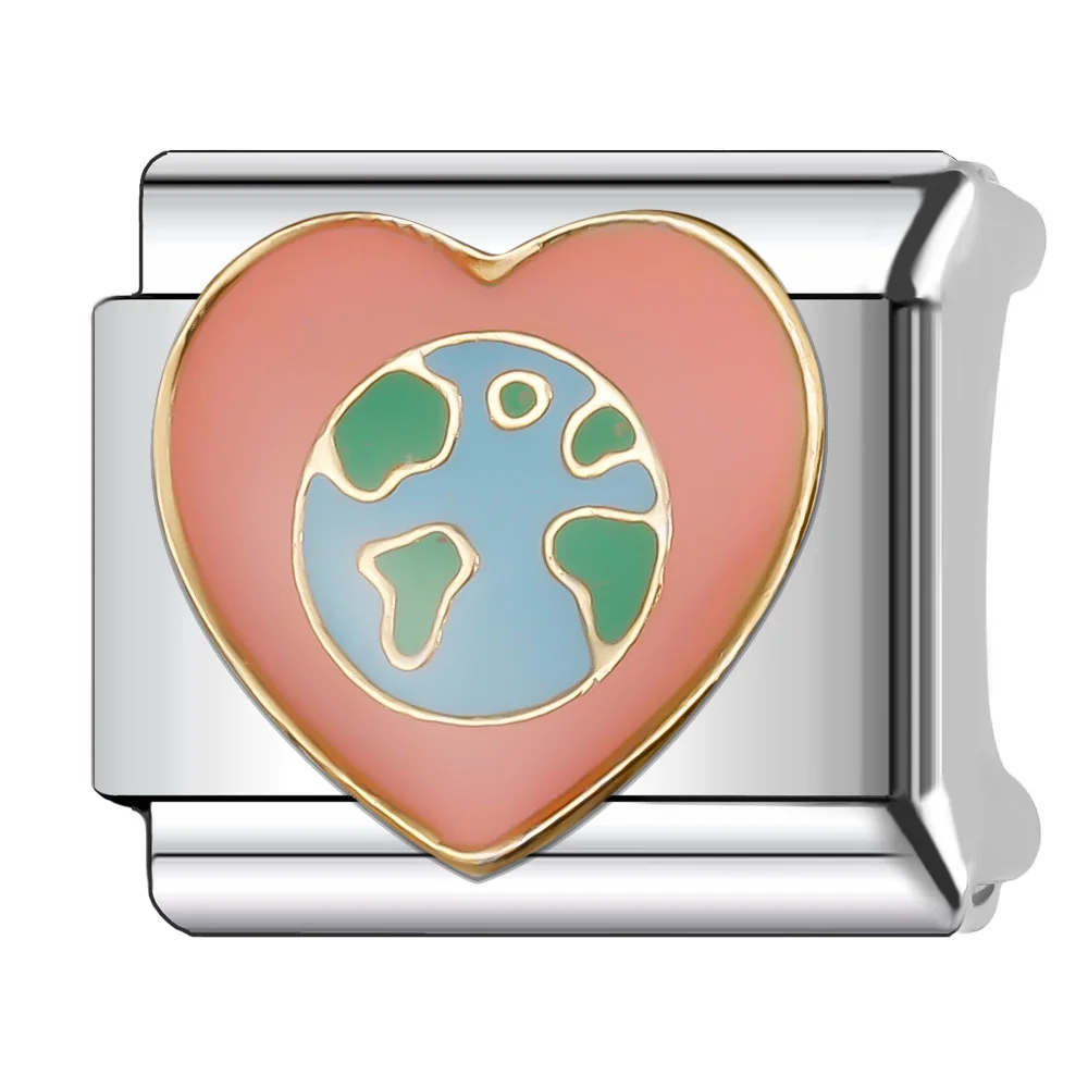 Trusta Модный Романтический Любовь Сердце Набор итальянские звенья очаровательный