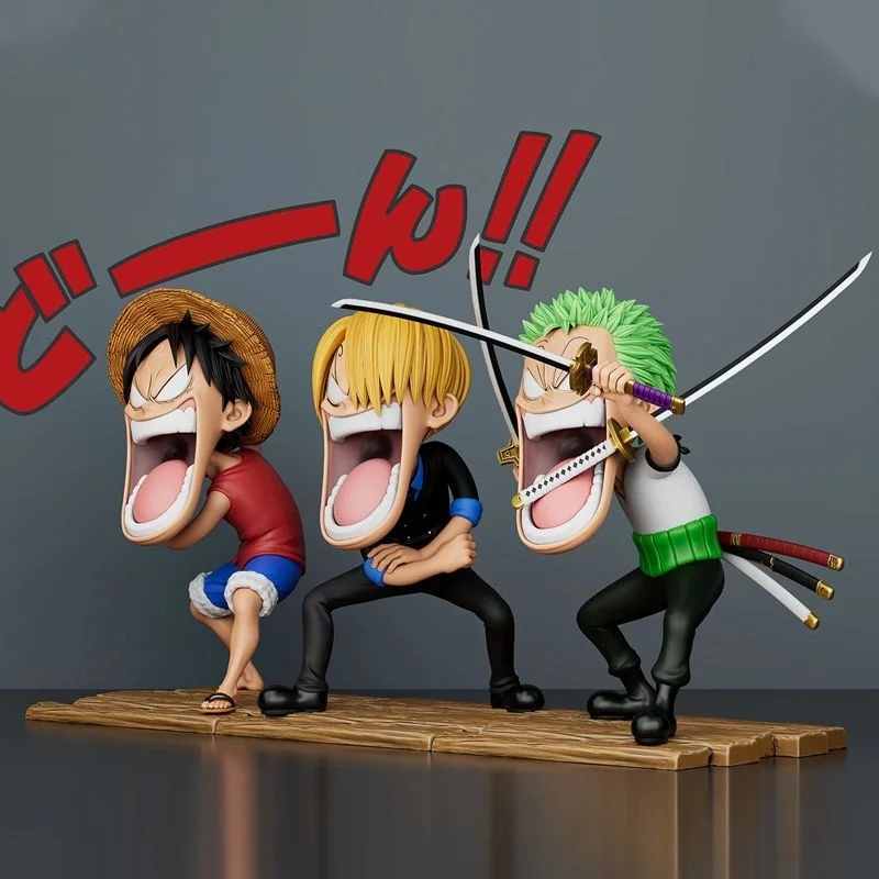 Цельная Фигурка 10 см фигурка обезьянки д Луффи Sanji Roronoa Zoro экшн-фигурка Q Version