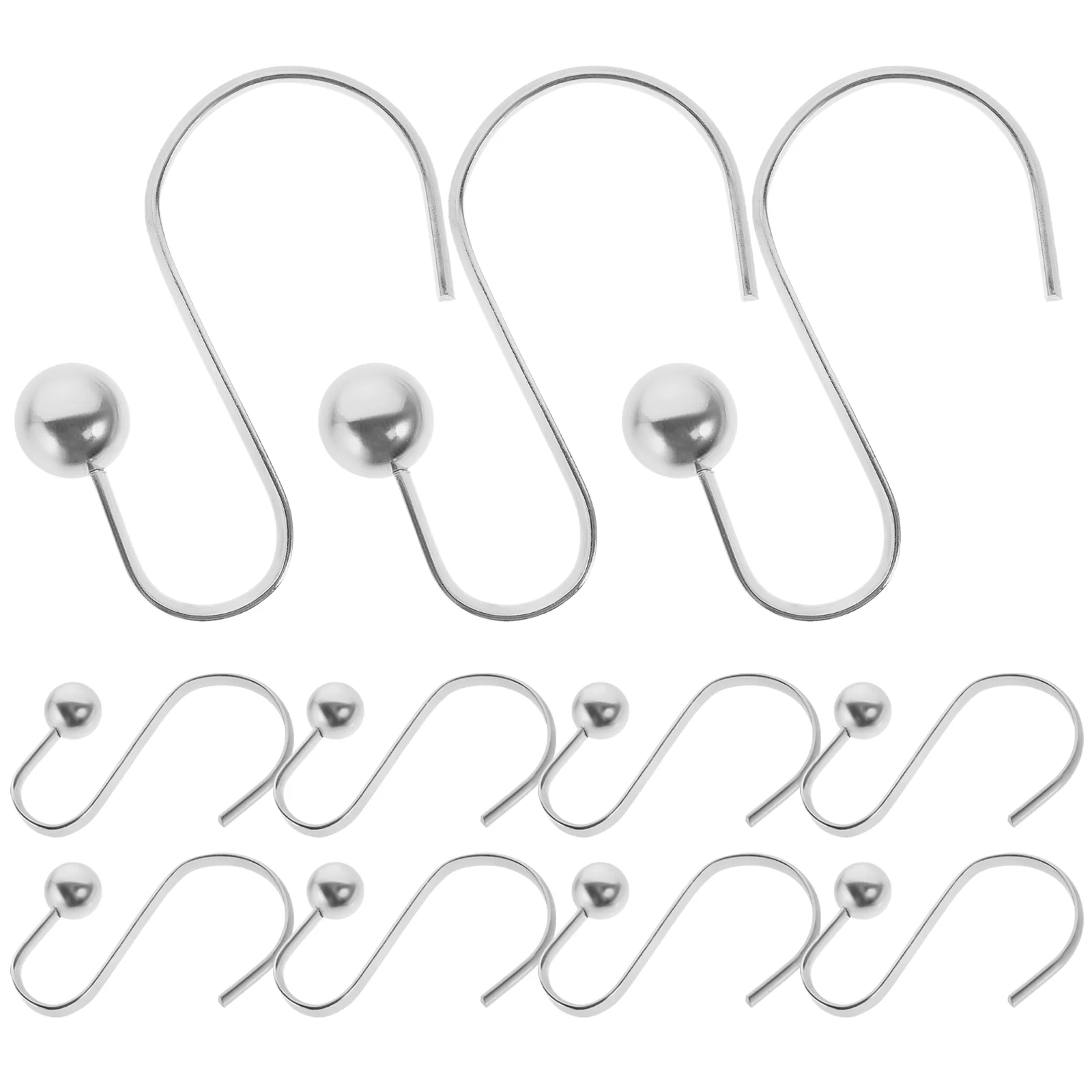 

12 Pcs Coat Hanger Hooks Bedroom Curtain Drapes Household Vintage Bathroom Curtains Shower