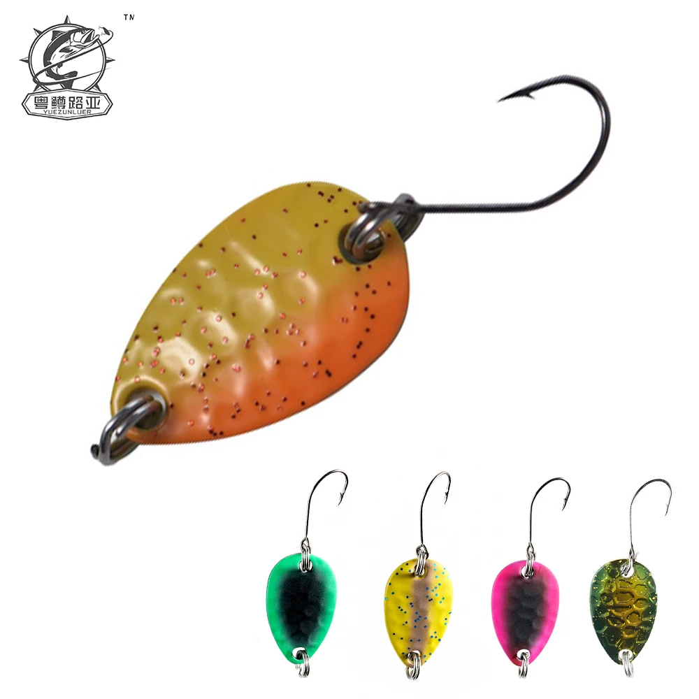 

1Pcs 22mm 2.4g Fishing Lure VibrationFishing Tackle Spoon Metal Copper Sequins Bait Sharp Hook For Trout Pesca Bass Pike
