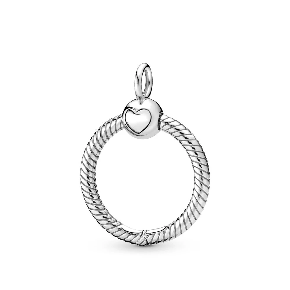 Pandora Moments-Pendentif O en Argent 925 pour Femme, Petit, Moyen, Simple, Collier, Bracelet, Porte-clés, Cadenas, Cadeau 2