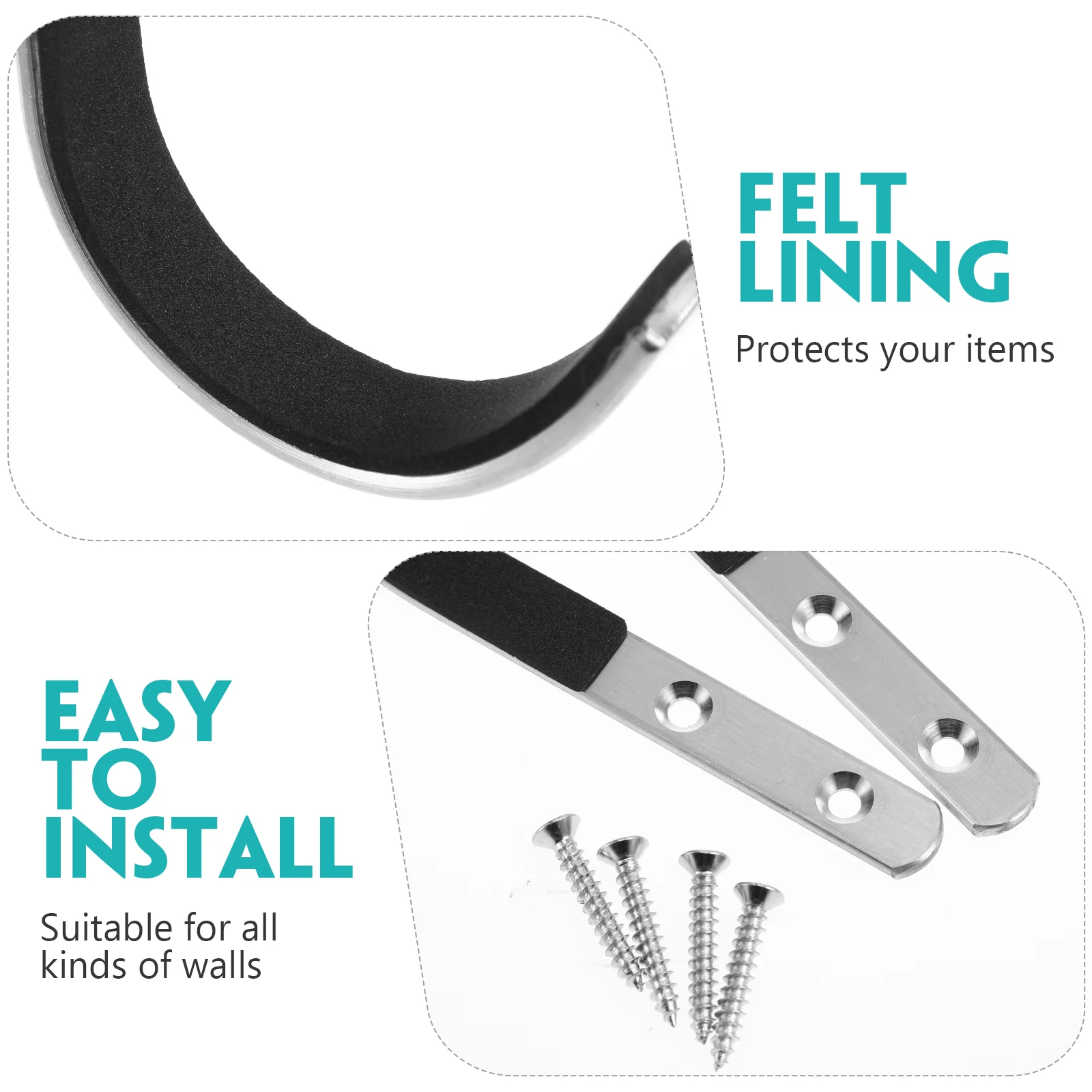 2 пары крючков из нержавеющей стали вешалки для одежды гаражная настенная