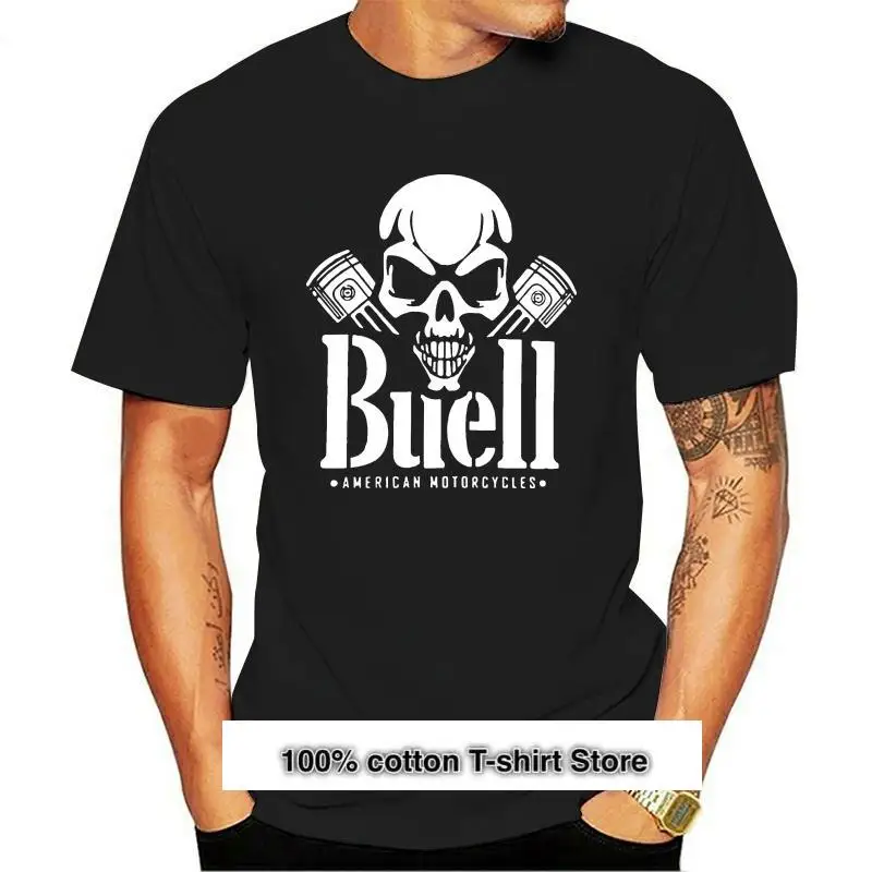 

Camiseta fresca de BUELL Americano para hombre, camisa con estampado de calavera y piedra, estilo Hip Hop, nueva de 2021