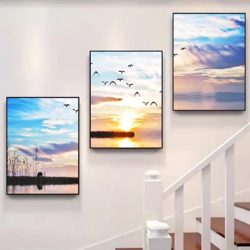 

Stair decoration Multi-style staircase decorative painting Modern simple corridor living room porch corridor corridor wall mural