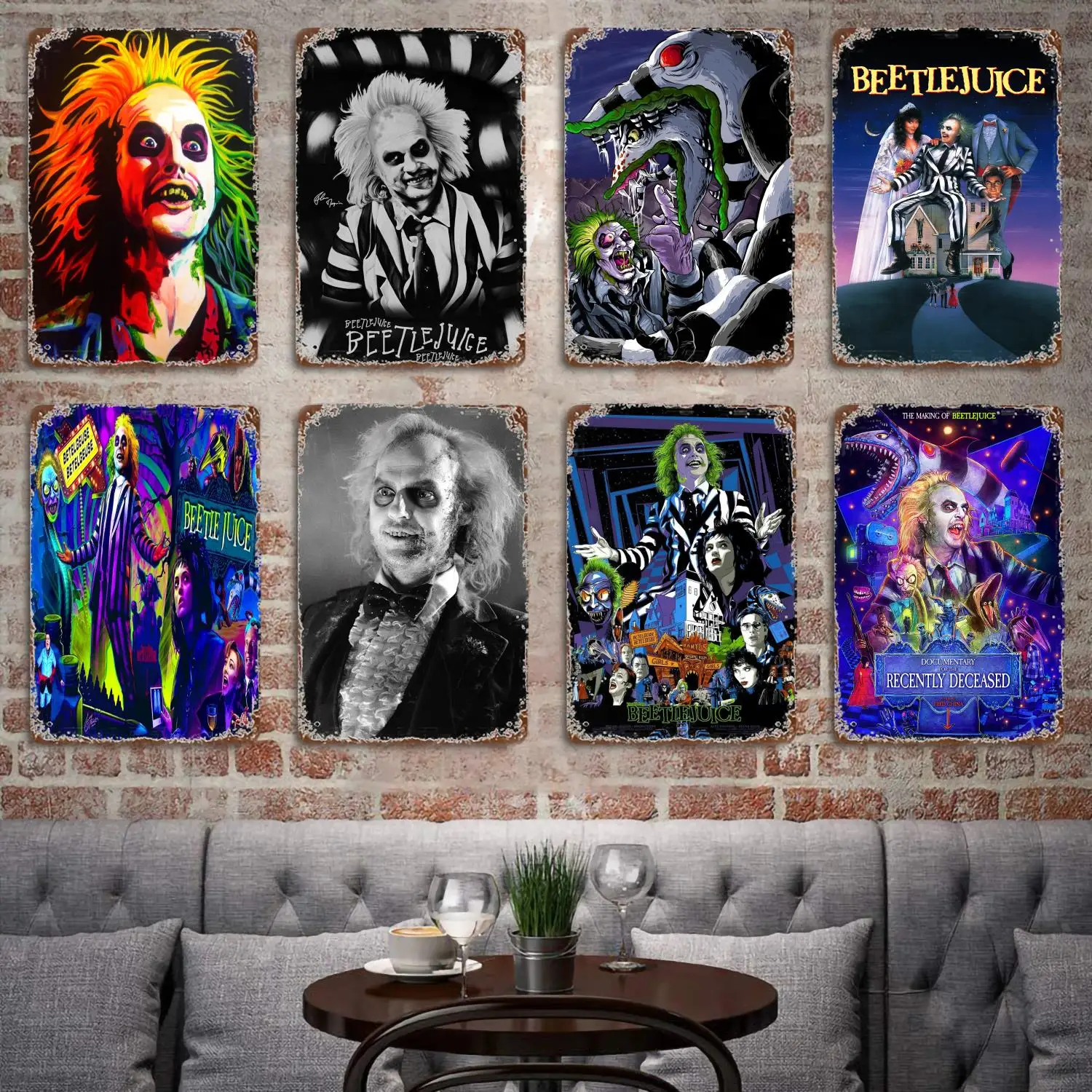 

Beetlejuice metal Decor Poster Vintage Tin Sign Metal Sign Decorative Plaque for Pub Bar Man Cave Club Wall Decoration