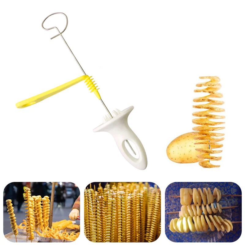 

Protable Potato BBQ Skewers for Camping Chips Maker Slicer Potato Spiral Cutter Barbecue Tools Kitchen Accessories Kitchen Tool
