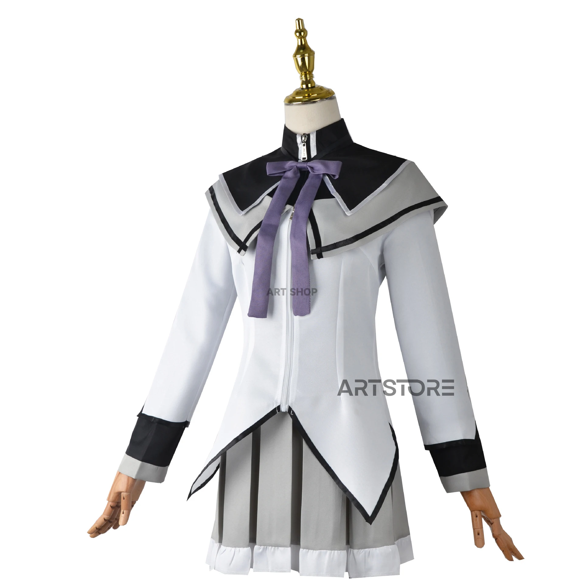 Волшебная девушка Puella Magi Madoka Magica Homura Akemi Косплей Костюм Боевая форма парик носки