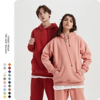 2022 autumn new 20 colors loose Sweatshirts men's 360g Fabric Solid Basic thickened hooded sweater Harajuku Couple Women Tops