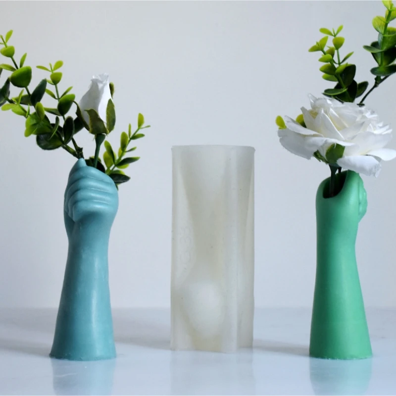 

Creative Gesture Vase Silicone Mold Aromatherapy Candle DIY Gypsum Ornament Expansion Fragrance Stone Abrasives