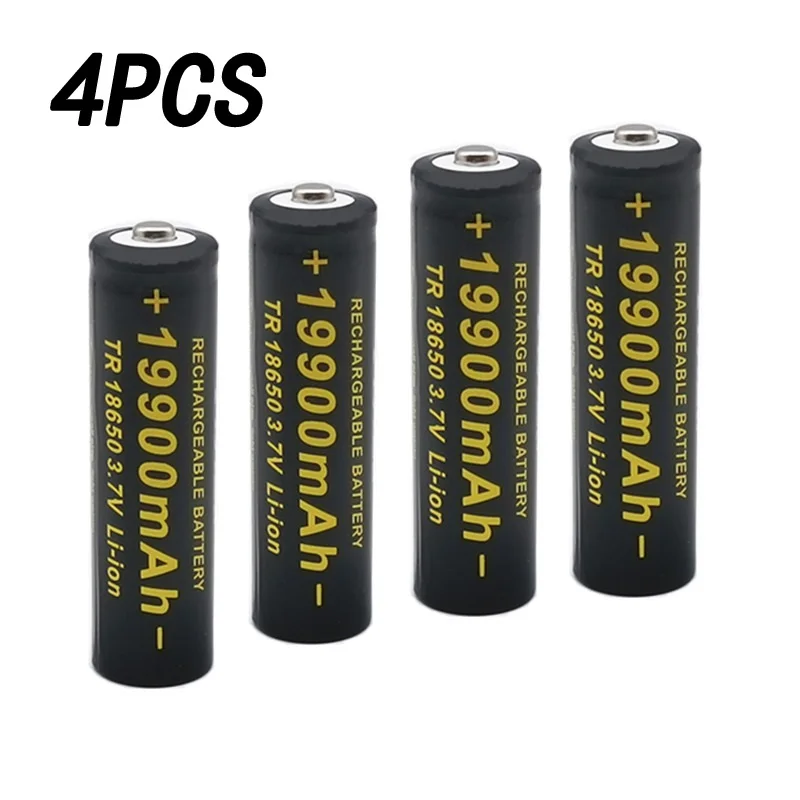 

4 PCS 3.7V 18650 19900mAh high capacity batteries Li-ion lithium battery for flashlight battery