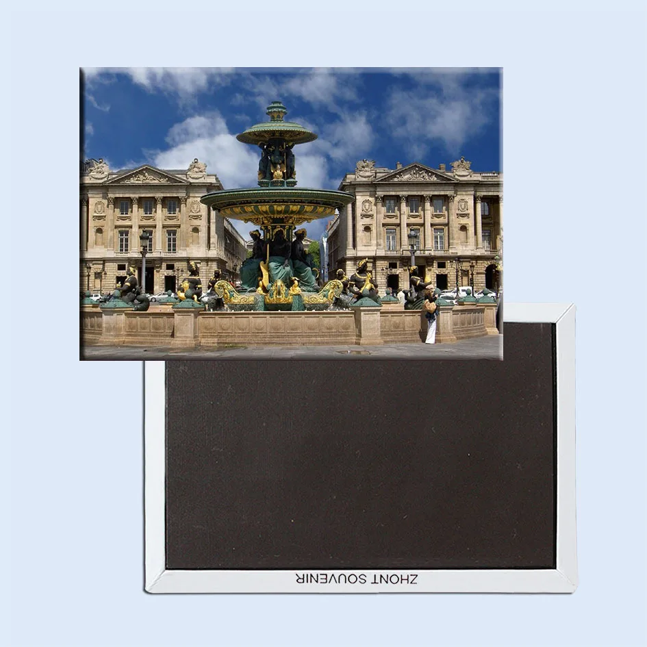 

SOUVEMAG Over Min. Order $12,Place DE la Concorde fountain Landscape Fridge Magnet 5503 Tourism Souvenir