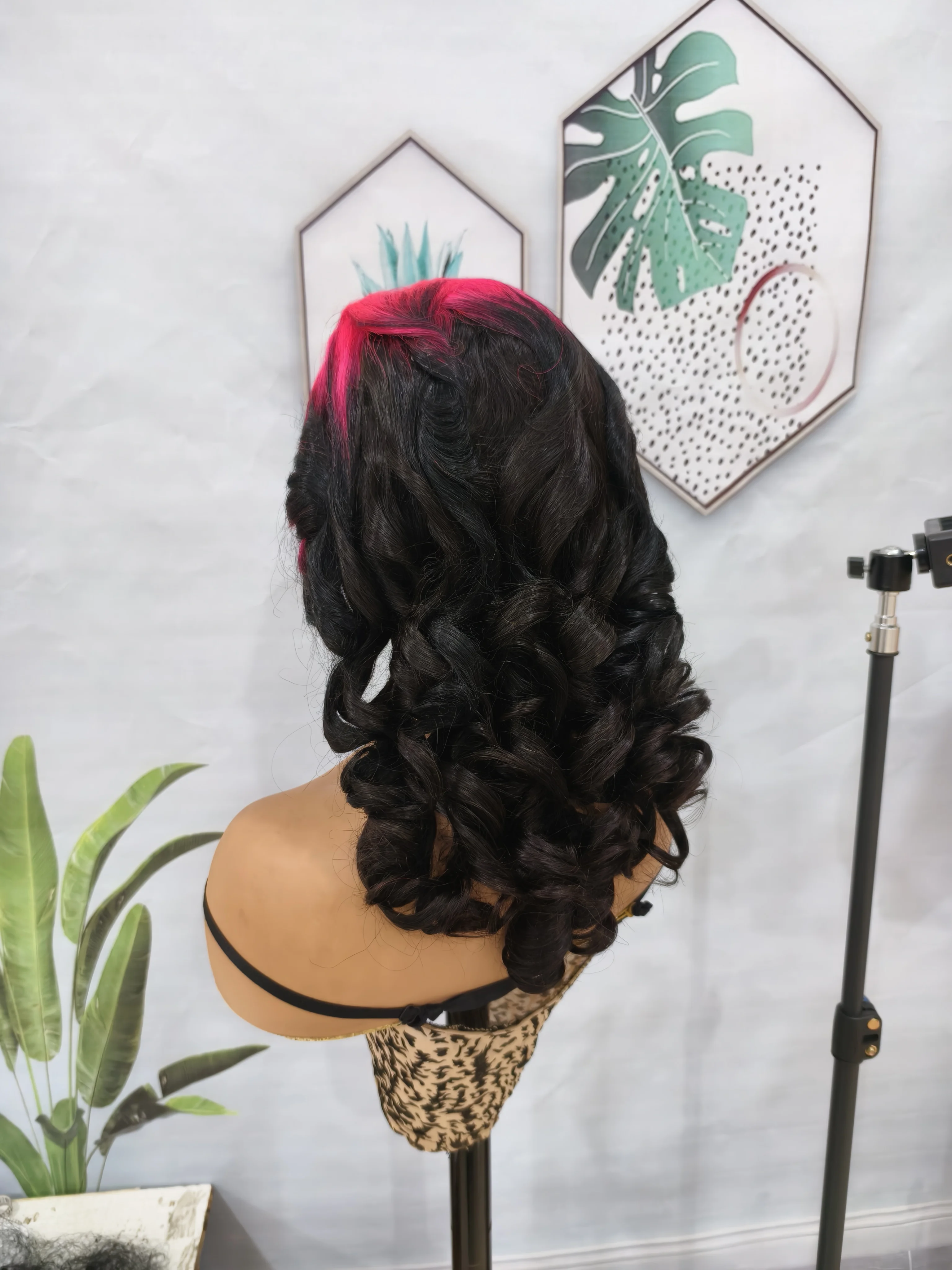 Ombre Pink 1b Парик Из Натуральных Волос 13x4 Прозрачные Кружевные Фронтальные