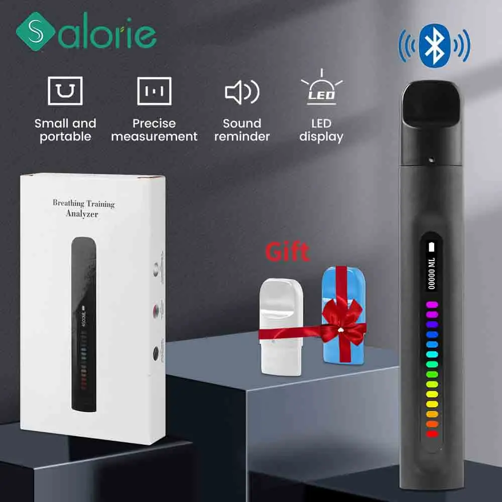

Bluetooth Breathing Training Device Electronic Breathing Fitness Exerciser Durable Breath Training Device Expiratory Inspiratory