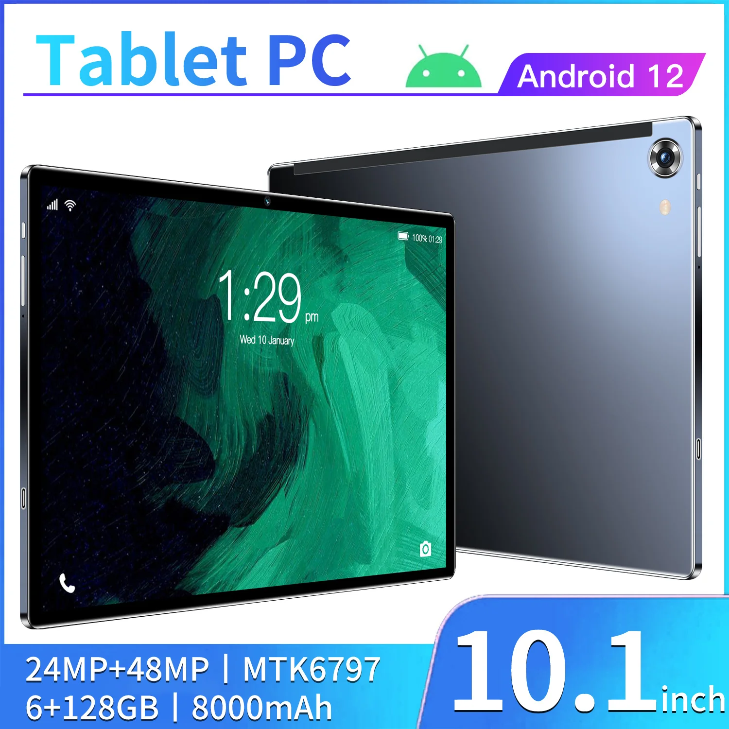 

Tablet Android 12 10.1inch 6GB 128GB 120Hz Display 4 Stereo Speakers 8000mAh MI Tablet 5 Global Version with free shipping