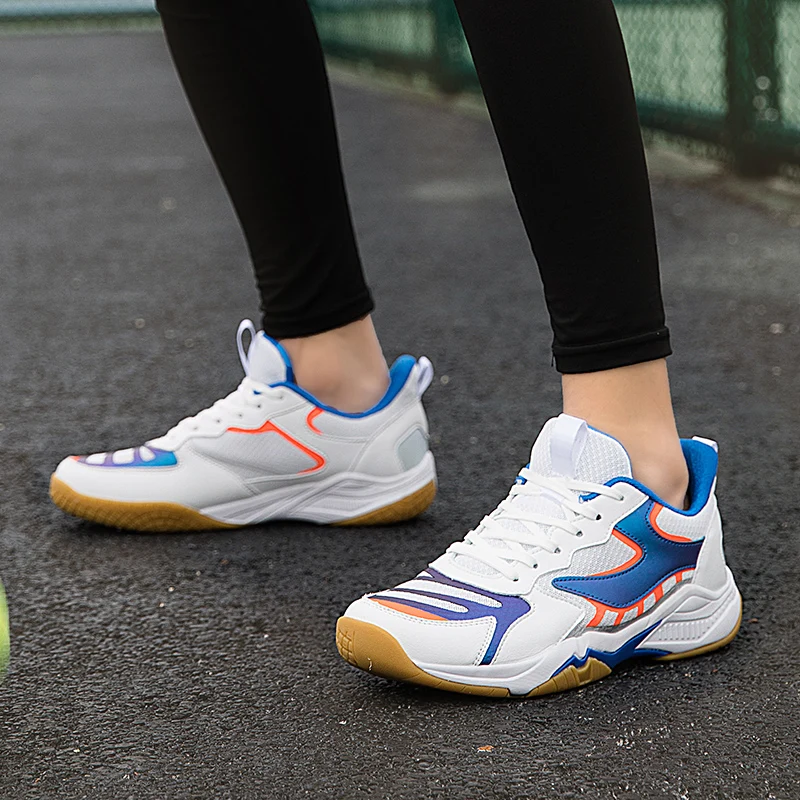 Professional Unisex Badminton Shoes Men's Training Wear-resistant Tennis Shoes Hard Ground Men's Non-slip Badminton Sneakers