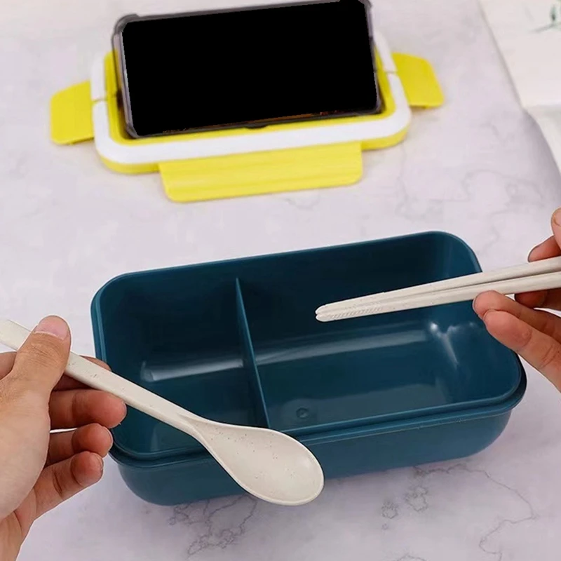 Большой вместительный студенческий ланч-бокс корейский герметичный ящик для