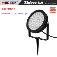 miboxer 25w rgbcct led garden light waterproof ip66 smart lawn lamp futc05z zigbee 3 0 remote gateway control outdoor lights