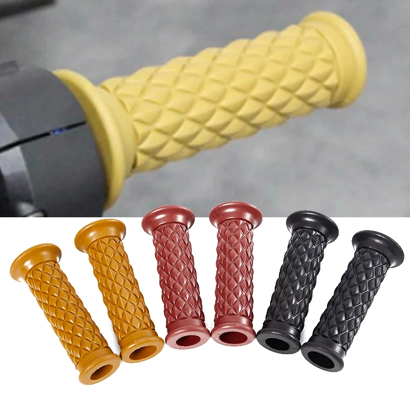 

1 Pair Motorcycle Retro Rubber Classic Motorbike Non-Slip Handle Bar Unviersal Vintage Moto Handlebar For Motorcycle Grip