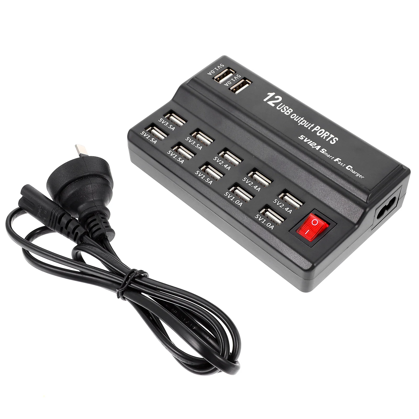 

Multi 12-Ports USB Phone Socket Smart Charging Station Adapter (AU Plug)