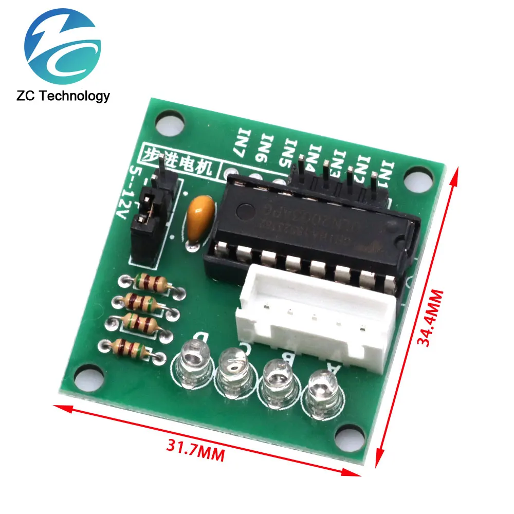 4-фазный шаговый двигатель 28BYJ-48-5V + плата драйвера ULN2003 для Arduino 1 х |