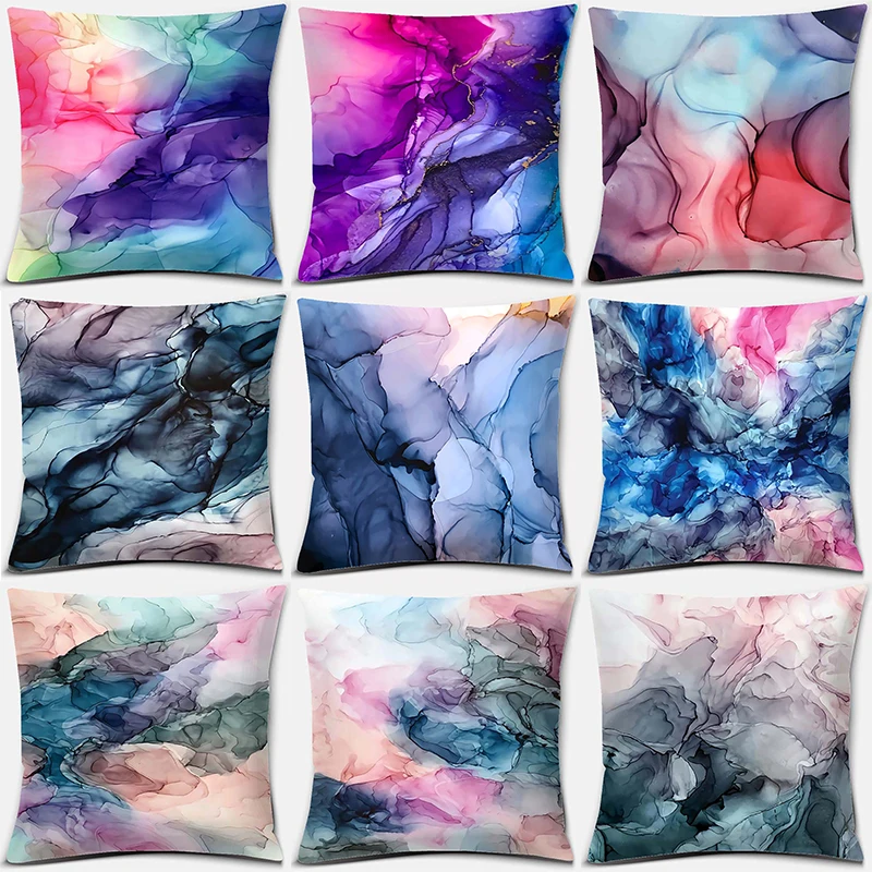 Modern Ink Art Printing Series Pattern Pillowcase Square Pillowcase Home Office Decoration Pillowcase