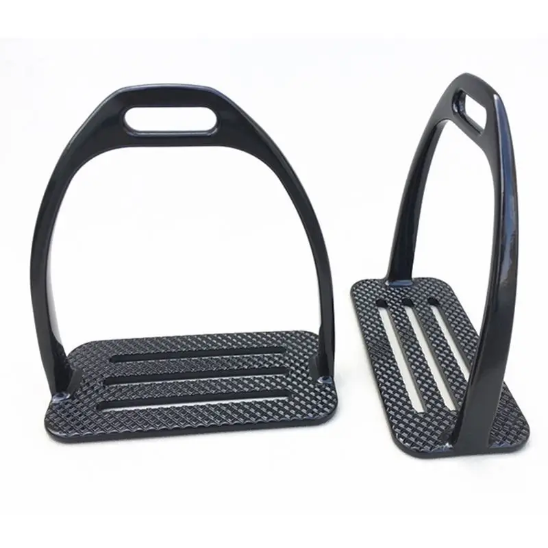 

Saddle Stainless Steel Stirrup Black With Non-Slip Pedal 12.5 Cm Wide Equestrian Supplies A Generation.