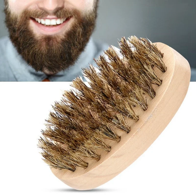 

Men Soft Beard Brush Mustache Comb Oval Bamboo Handle Barber Salon Beard Shaping Tool Beard Cleaning Tool Male Shaving Brush