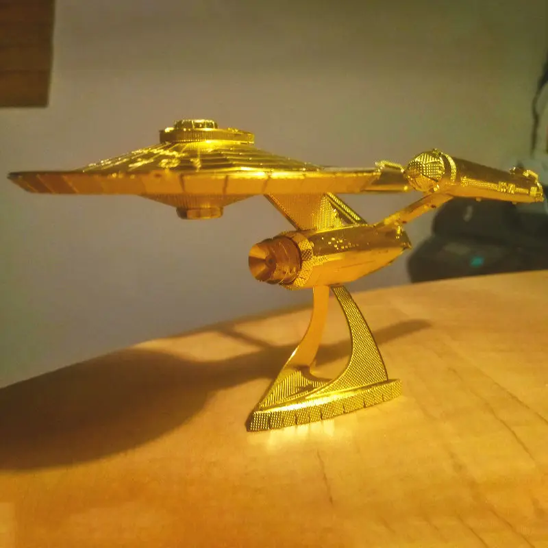 Золотая металлическая модель статуэтки миниатюры сделай сам 3D пазл Звездное