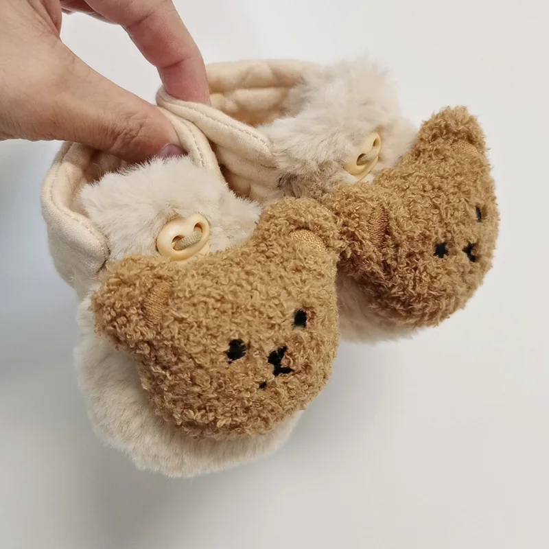 

Newborn Baby Toddler Shoes Outdoor Keep Warm Shoe Home Cold Protection Thicken Plus Velvet Soft Bottom Baby First Walkers Winter