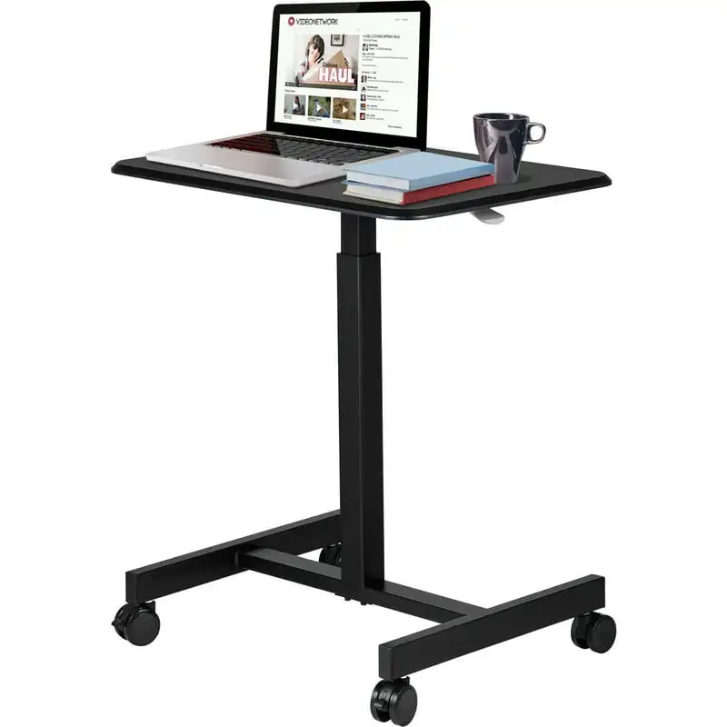 

Mobile Laptop Desk Rolling Computer Table Adjustable Laptop Desk Black