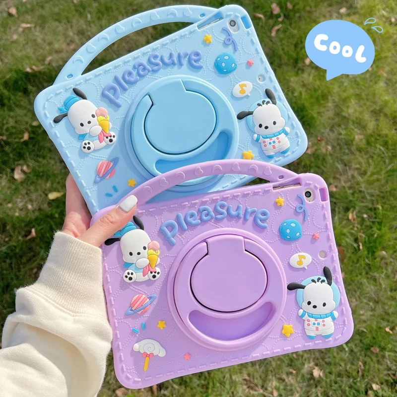 

Kawaii Cinnamoroll Melody портативный чехол для Ipad Sanrioes почтовый мини 4 5 6 Pro мультяшный силиконовый чехол Защитный чехол для планшета