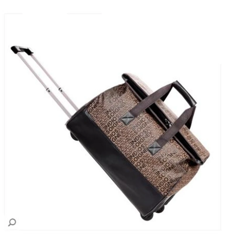 wheeled Rolling bag PU Travel trolley bags Water proof women baggage Travel Luggage bag on wheels men Business luggage suitcase