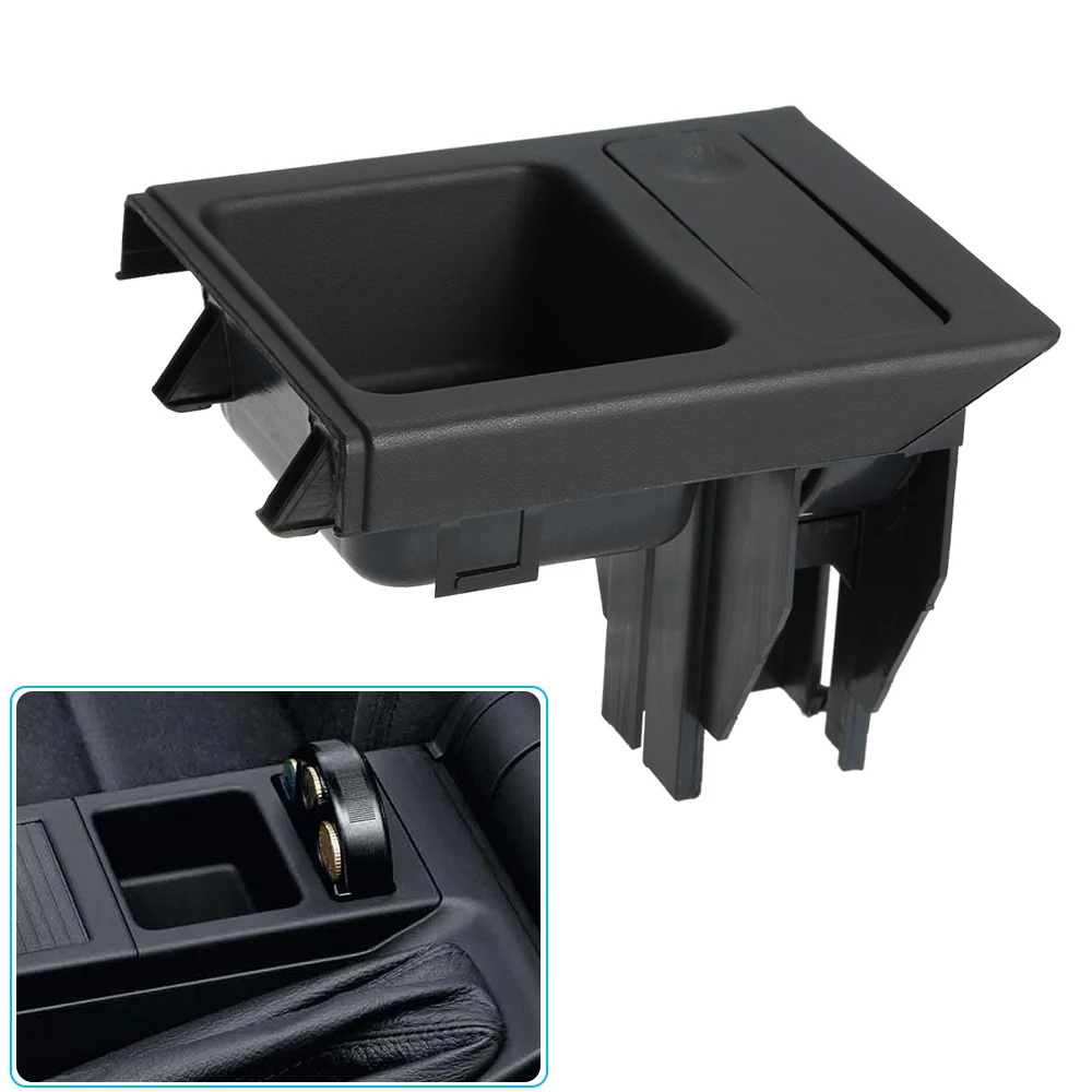 car front center console drink cup holder coin holder tray for bmw 3series e46 1998 2004 black car accessories free global shipping