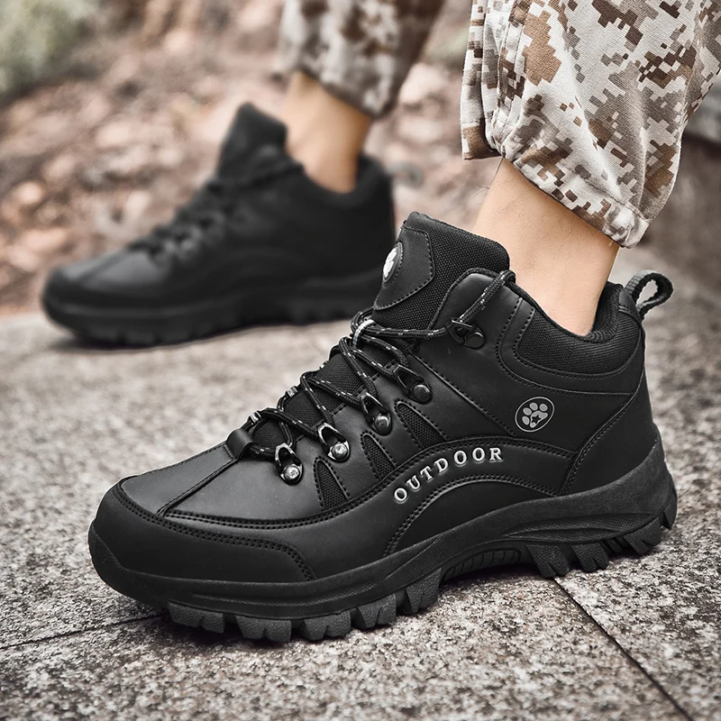 

Men Outdoor Shoes for Men Lace Up Sport Casual Camping Treking Hiking Boots Non-slip Sneakers Waterproof Mountain Shoes